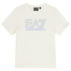 Boys Ivory Logo T-Shirt, 1, hi-res