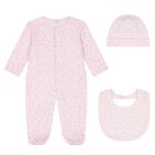 Baby Girls Pink Hearts Babygrow Gift Set, 1, hi-res