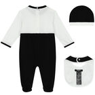 Black & White Logo Babygrow Gift Set, 1, hi-res