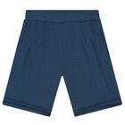 Baby Boys White & Blue Shorts Set, 1, hi-res
