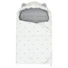 White & Grey Polka Dot Baby Nest, 1, hi-res