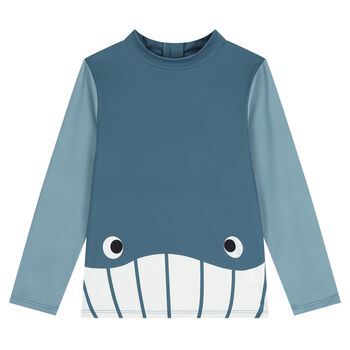 Boys Blue Whale Rash Vest