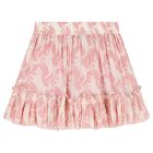 Girls Pink Horse Pleated Skirt, 1, hi-res