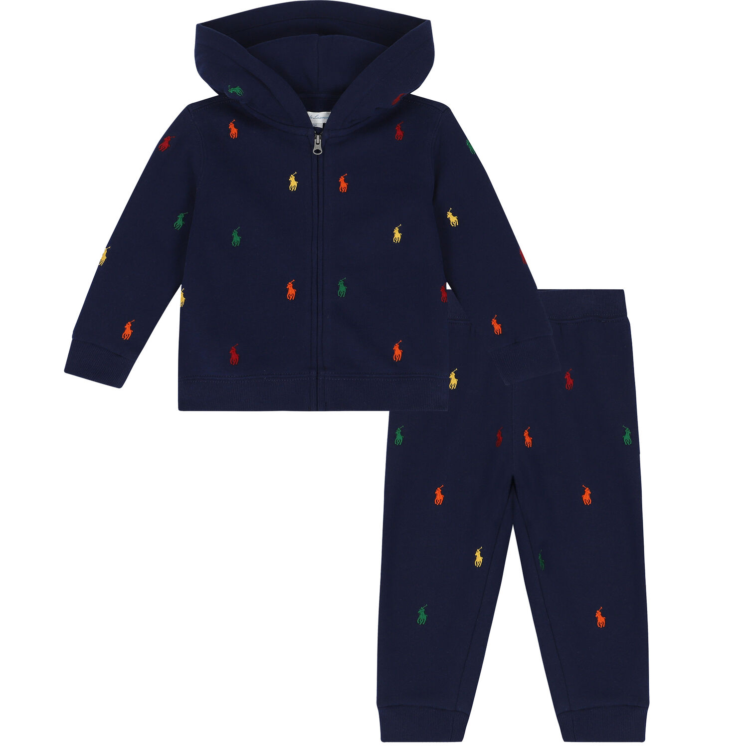 Baby Boys Navy Logo Tracksuit, 1, hi-res