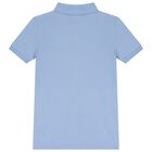 Boys Blue Logo Polo Shirt, 1, hi-res