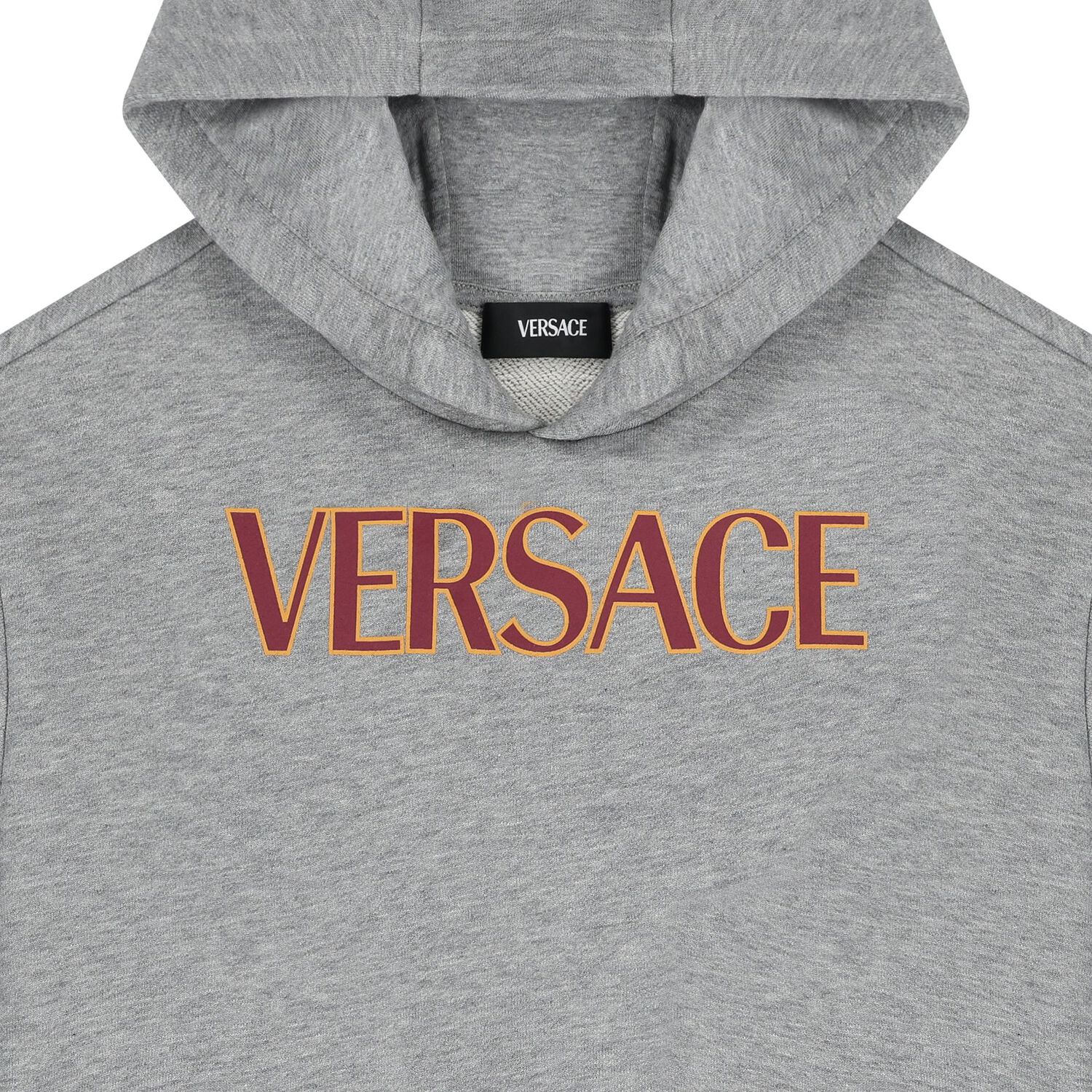 Grey & Burgundy Logo Hooded Top, 1, hi-res