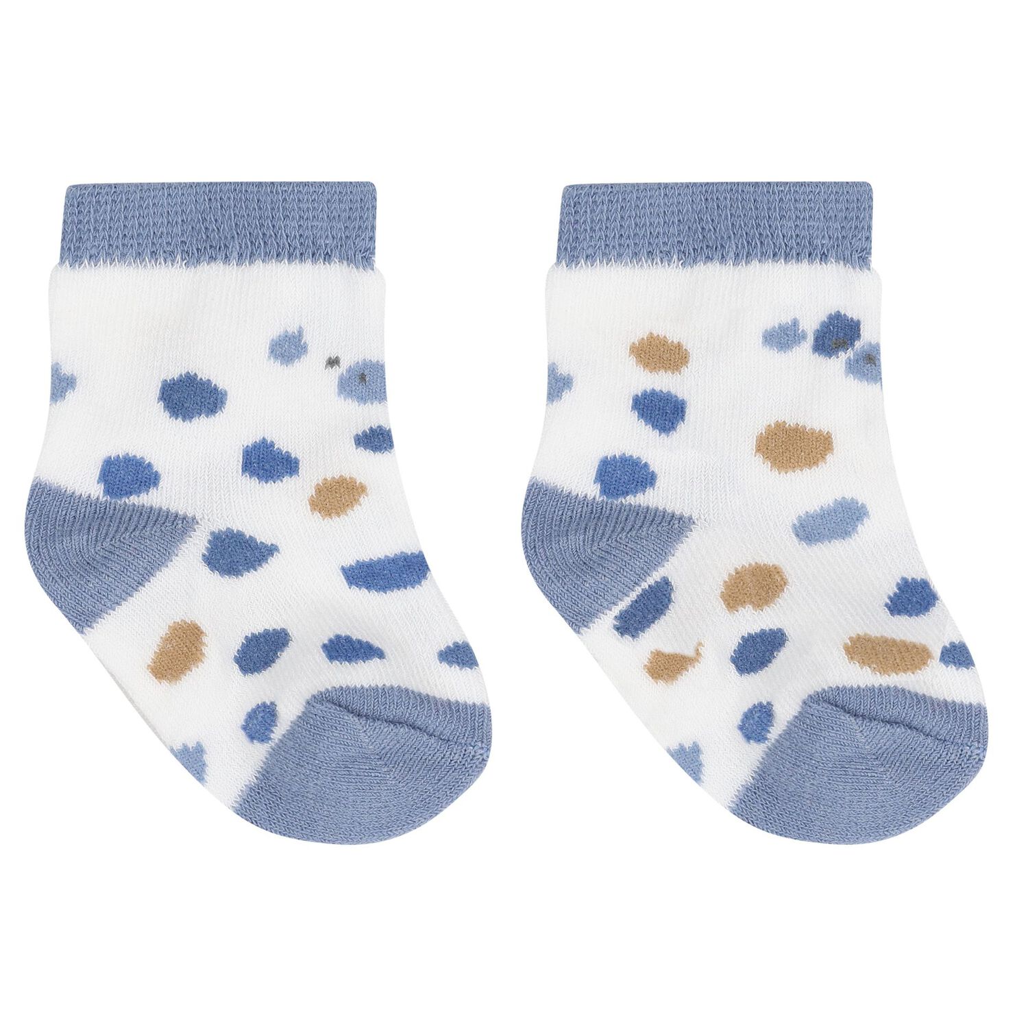 Baby Boys Blue & White Socks (4 Pack), 1, hi-res