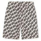 Boys Ivory & Black Logo Shorts, 1, hi-res