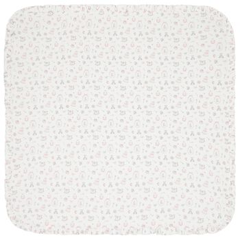 Baby Girls White & Pink Blanket (80cm)