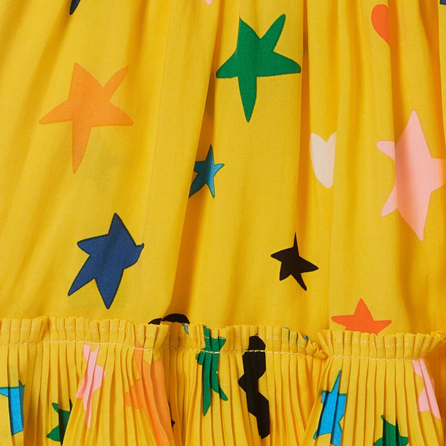 Girls Yellow Star Print Skirt, 1, hi-res image number null