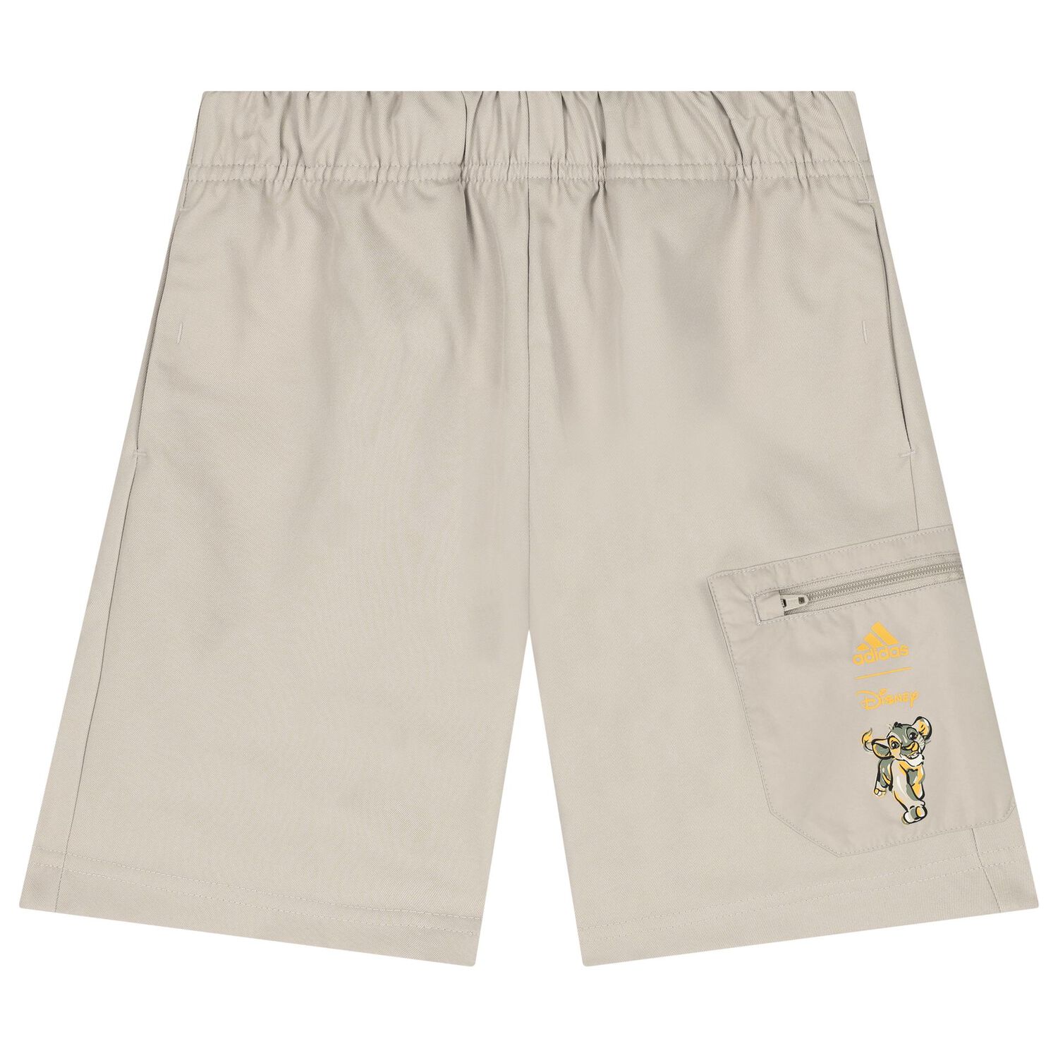 Beige Lion King Logo Shorts, 1, hi-res