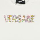 Baby Girls Ivory Logo Dress, 1, hi-res