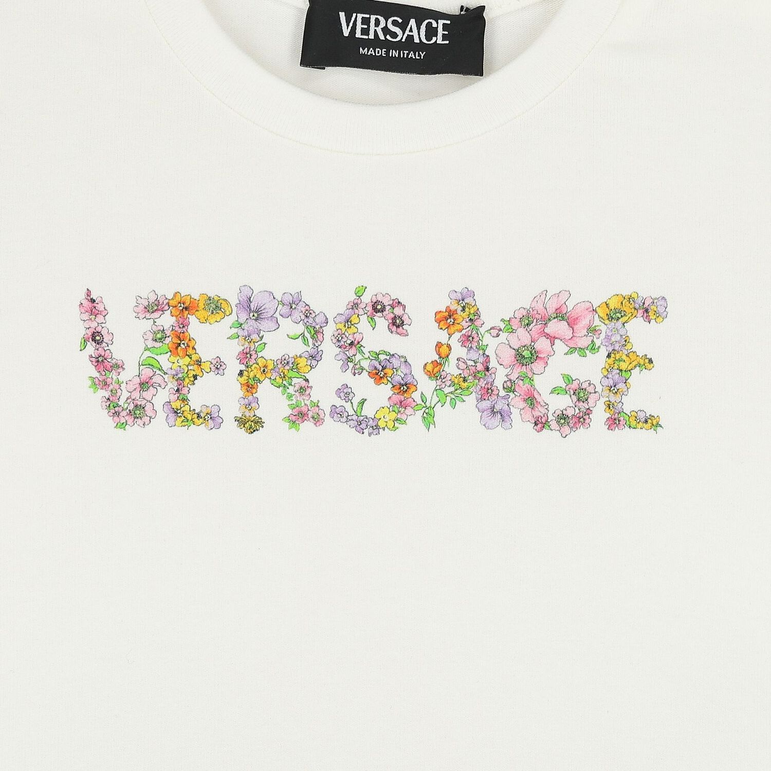 Baby Girls Ivory Logo Dress, 1, hi-res