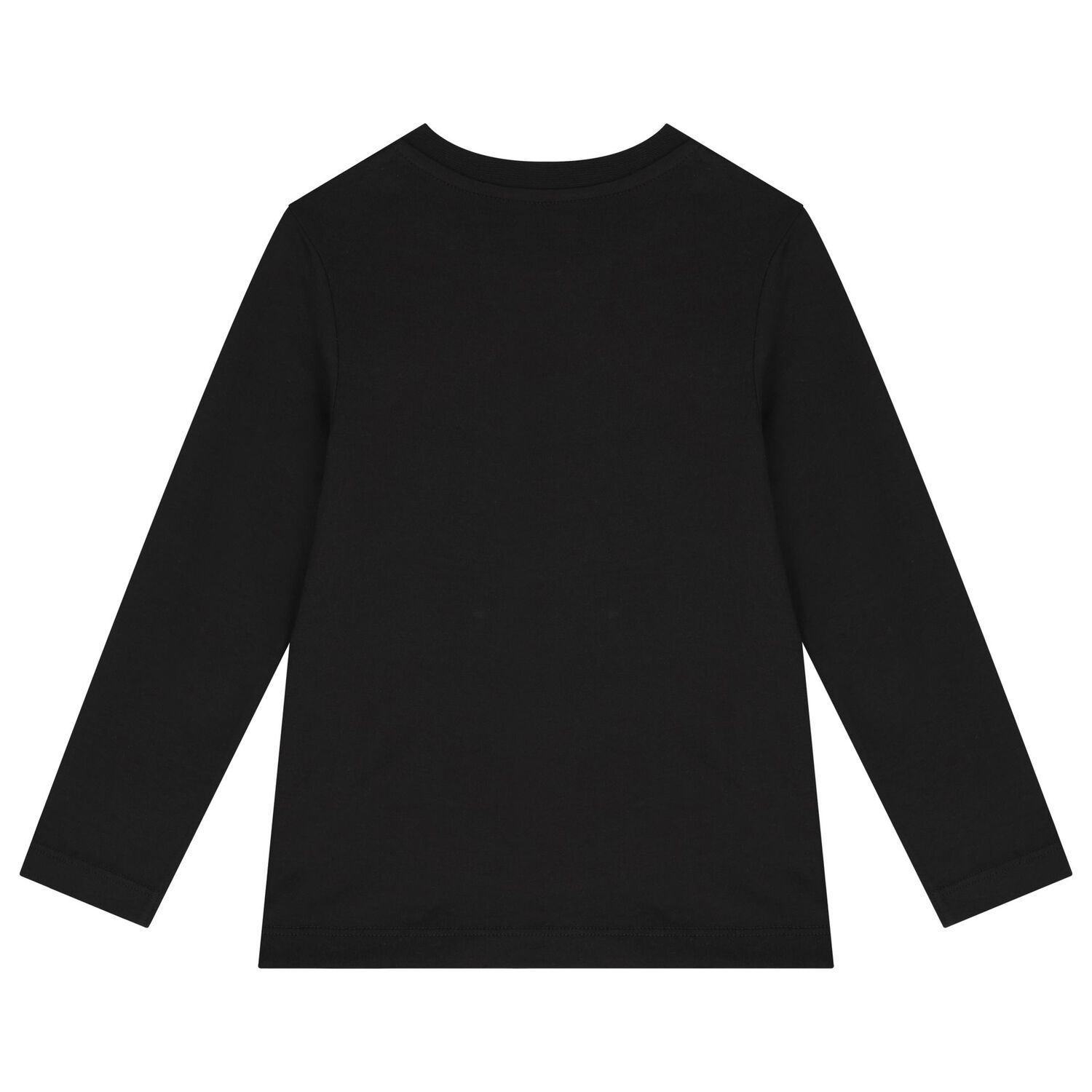 Boys Black Logo Long Sleeve Top, 1, hi-res image number null
