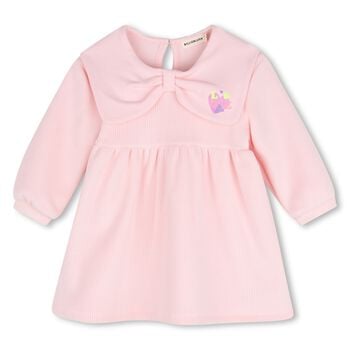 Younger Girls Pink Bow Dress