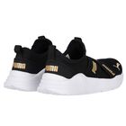 Boys Black Logo Slip On Trainers, 1, hi-res