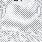 Girls White & Blue Striped Dress, 1, hi-res