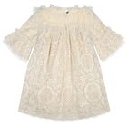Girls Beige Lace & Sequin Kristi Dress, 1, hi-res