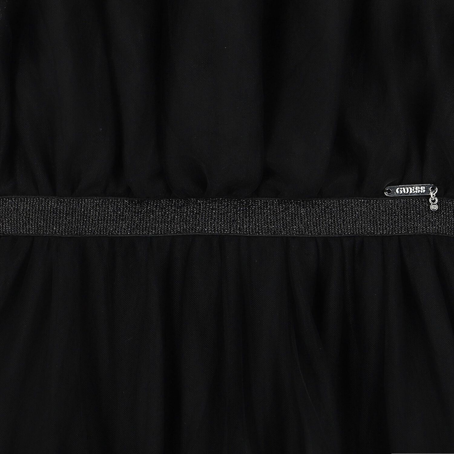 Girls Black Tulle Dress, 2, hi-res