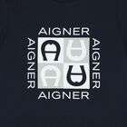 Boys Navy Blue Logo T-Shirt, 2, hi-res