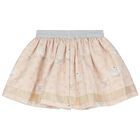 Girls Ivory & Purple Embellished Skirt Set, 3, hi-res