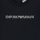 Younger Boys Navy Logo Sweatshirt, 1, hi-res