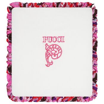 Baby Girls Ivory Orchidee Ruffle Blanket