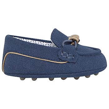 Baby Boys Blue Suede Pre Walker Moccasins