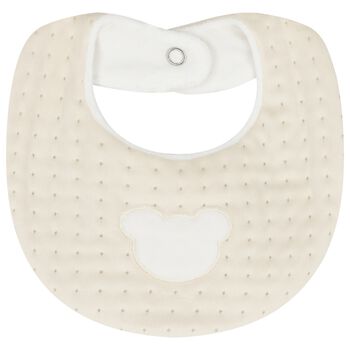 Beige Teddy Bear Baby Bib