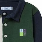 Younger Boys White & Green Polo Shirt, 1, hi-res