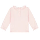 Baby Girls Pink Bird Long Sleeve Top, 1, hi-res