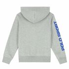 Boys Grey Logo Hooded Top, 1, hi-res