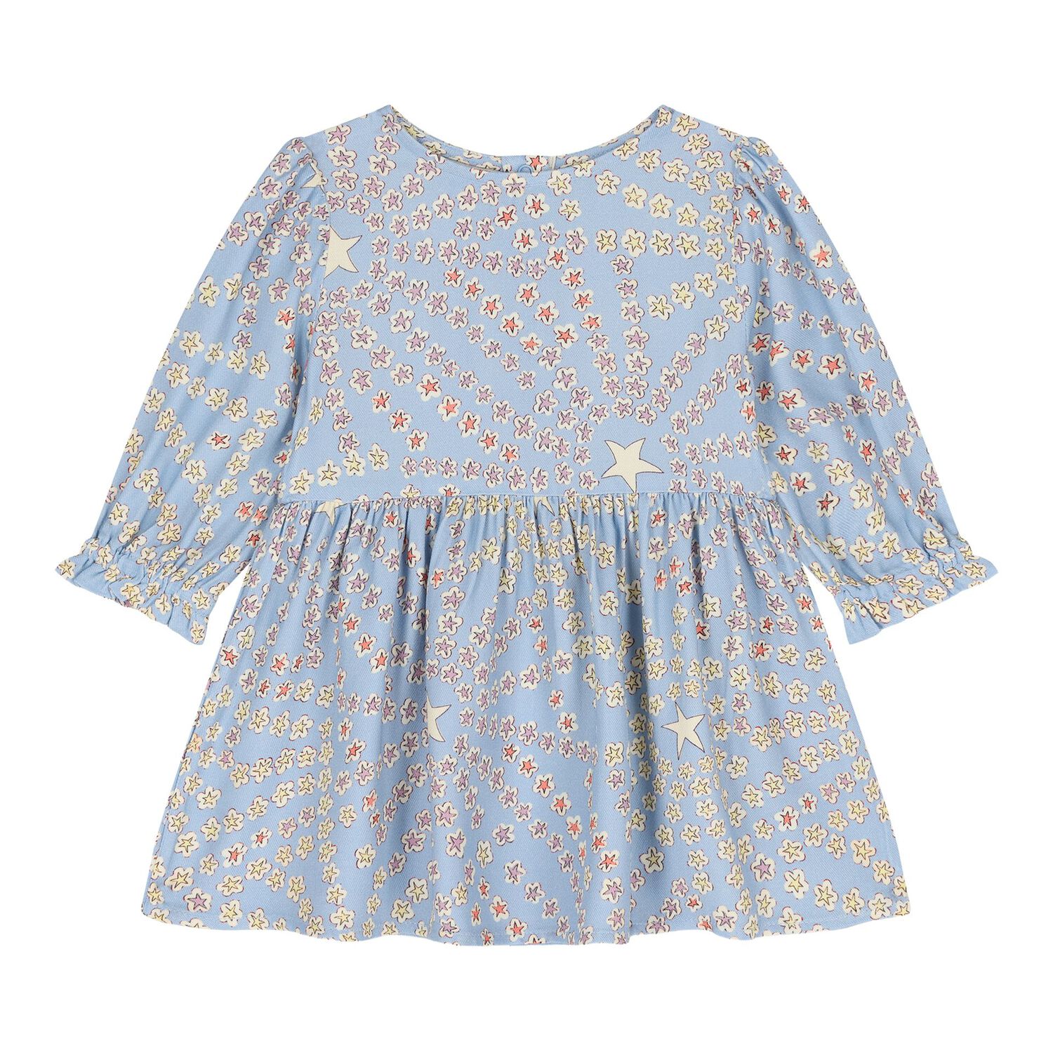 Baby Girls Blue Star Dress Set, 1, hi-res