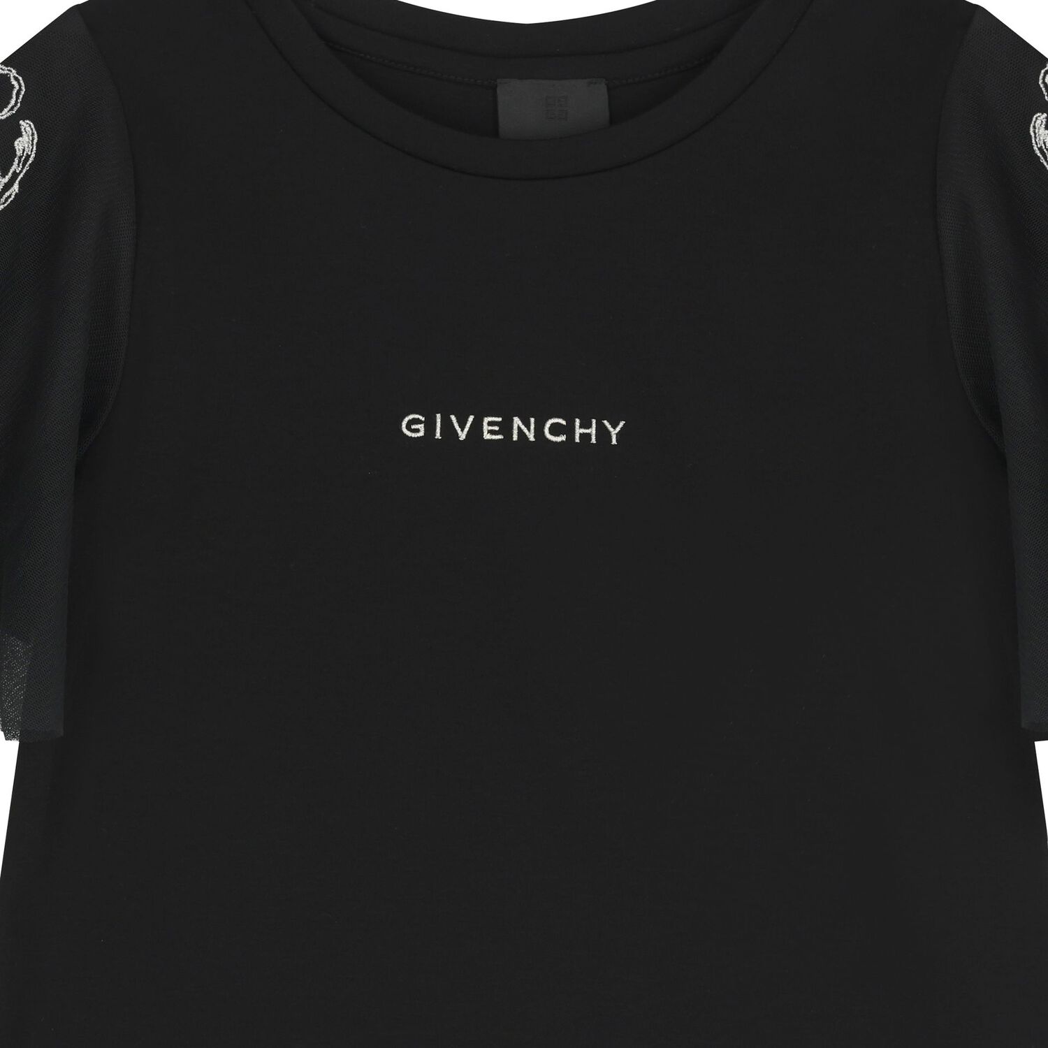 Girls Black Logo T-Shirt, 1, hi-res