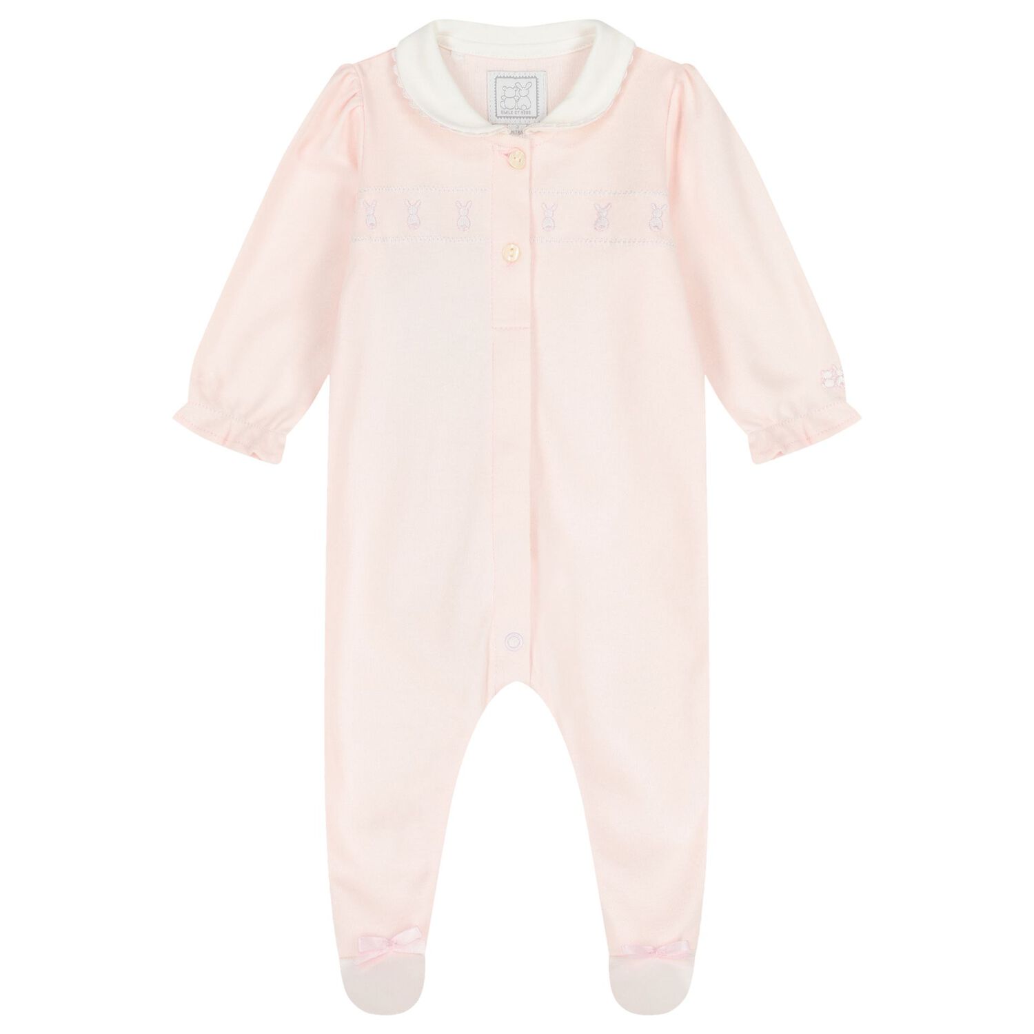 Baby Girls Pink Bunny Babygrow Set, 1, hi-res image number null