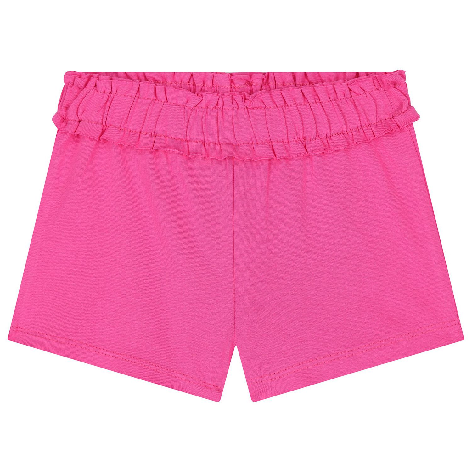 Younger Girls White & Pink Shorts Set, 1, hi-res