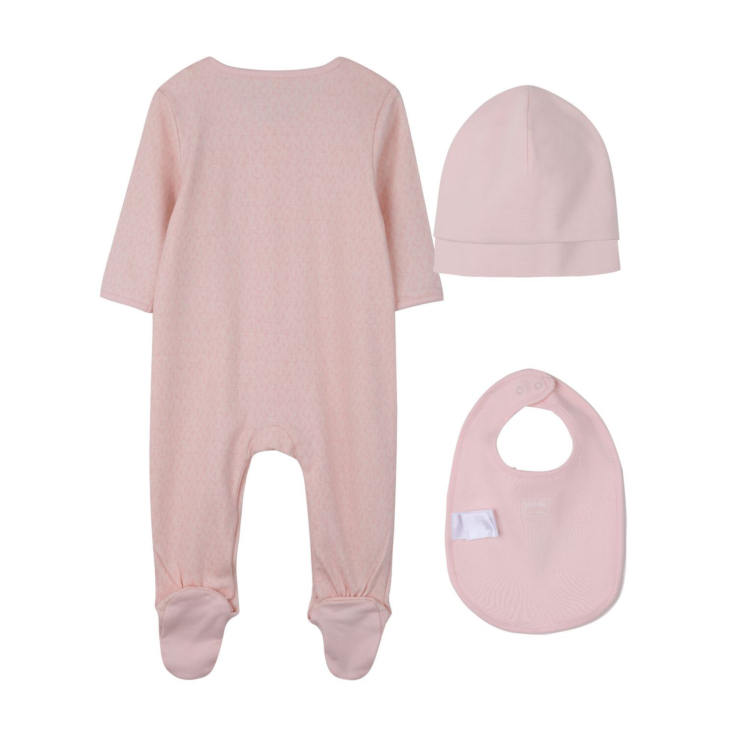 Baby Girls Pink Logo Babygrow Gift Set, 2, hi-res