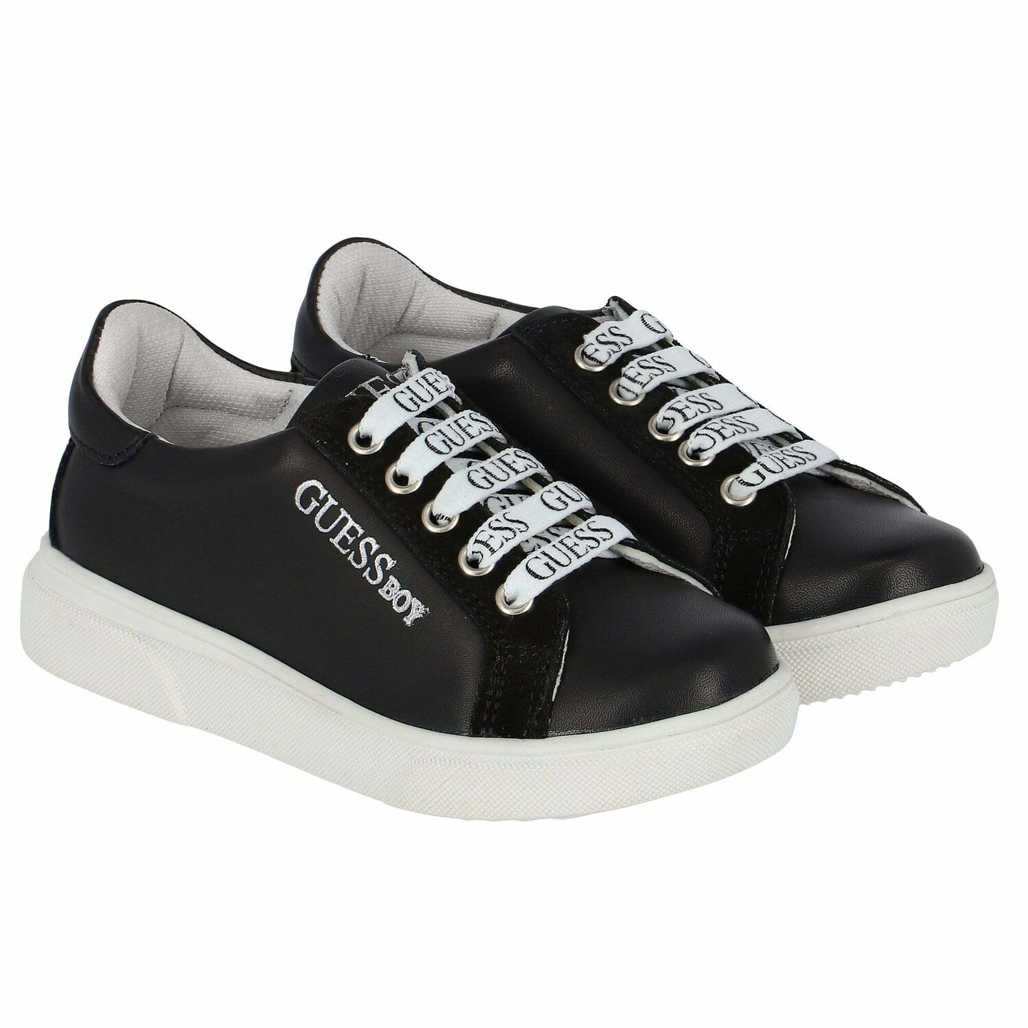 Boys Black Logo Trainers, 1, hi-res image number null