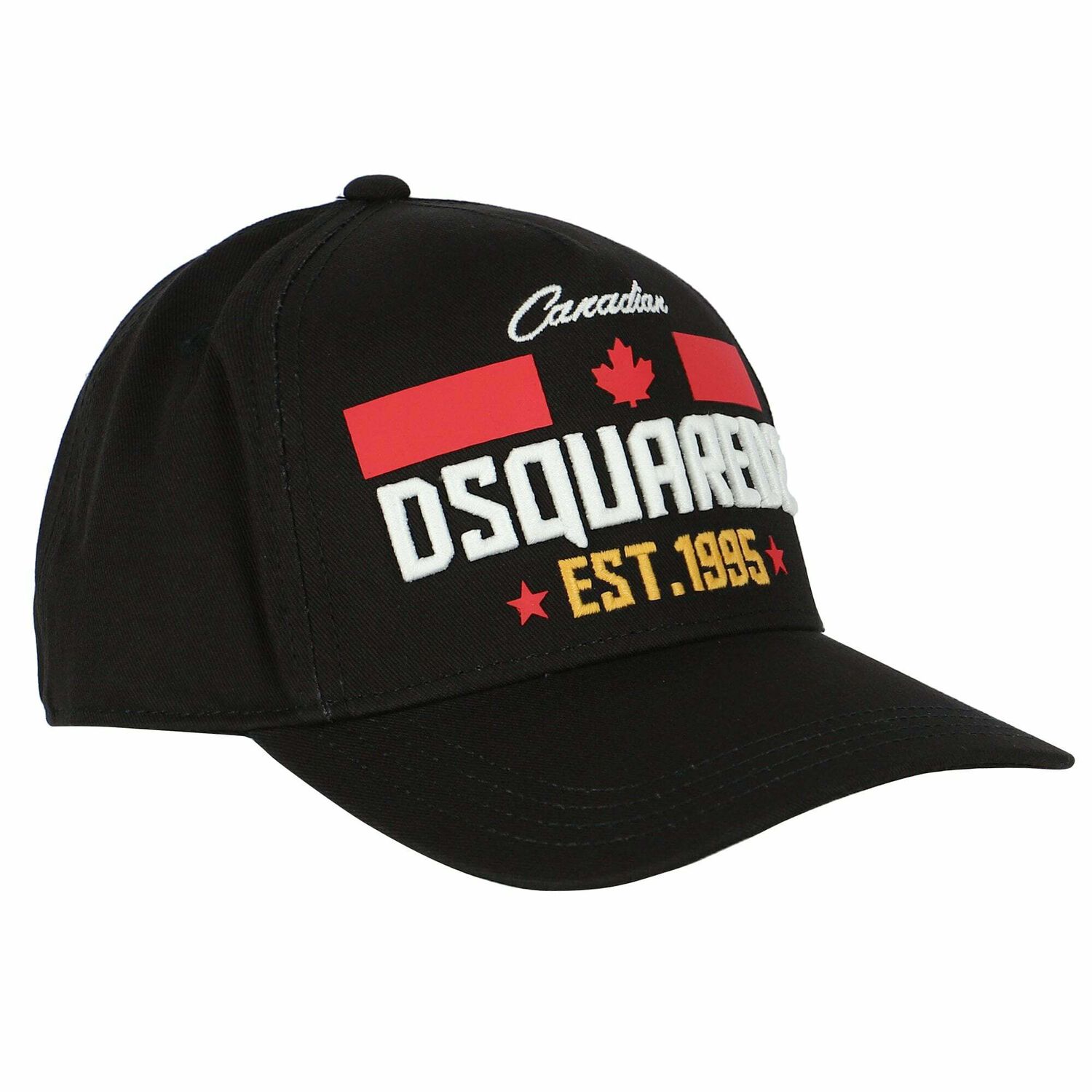 Boys Black Logo Hat, 1, hi-res