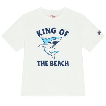 Boys White Shark T-Shirt