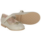 Younger Girls Silver Diamante Bow Shoes, 3, hi-res