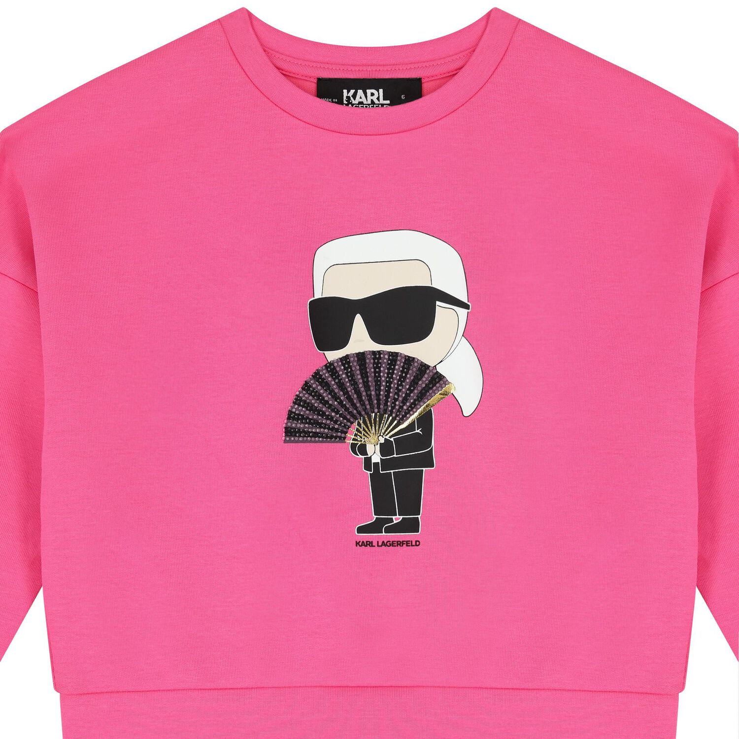 Girls Pink Ikonik Sweatshirt, 1, hi-res