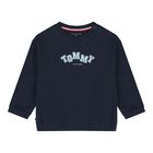 Baby Boys Navy Blue Logo Sweatshirt, 1, hi-res