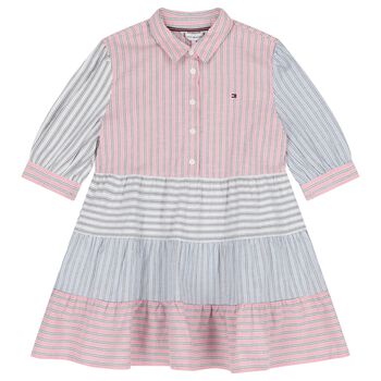 Girls Multi-Coloured Striped Dress