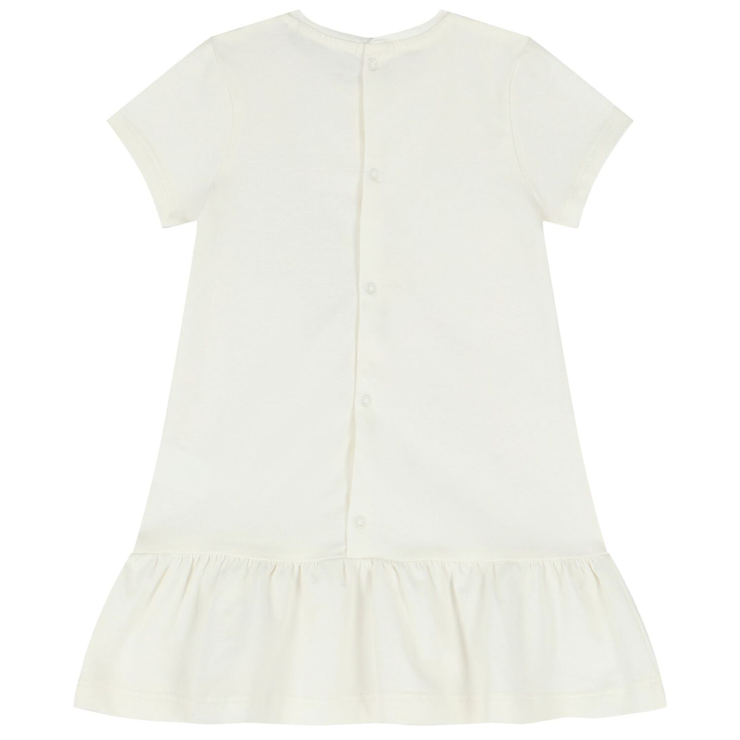 Younger Girls Ivory Logo Heart Dress, 1, hi-res image number null