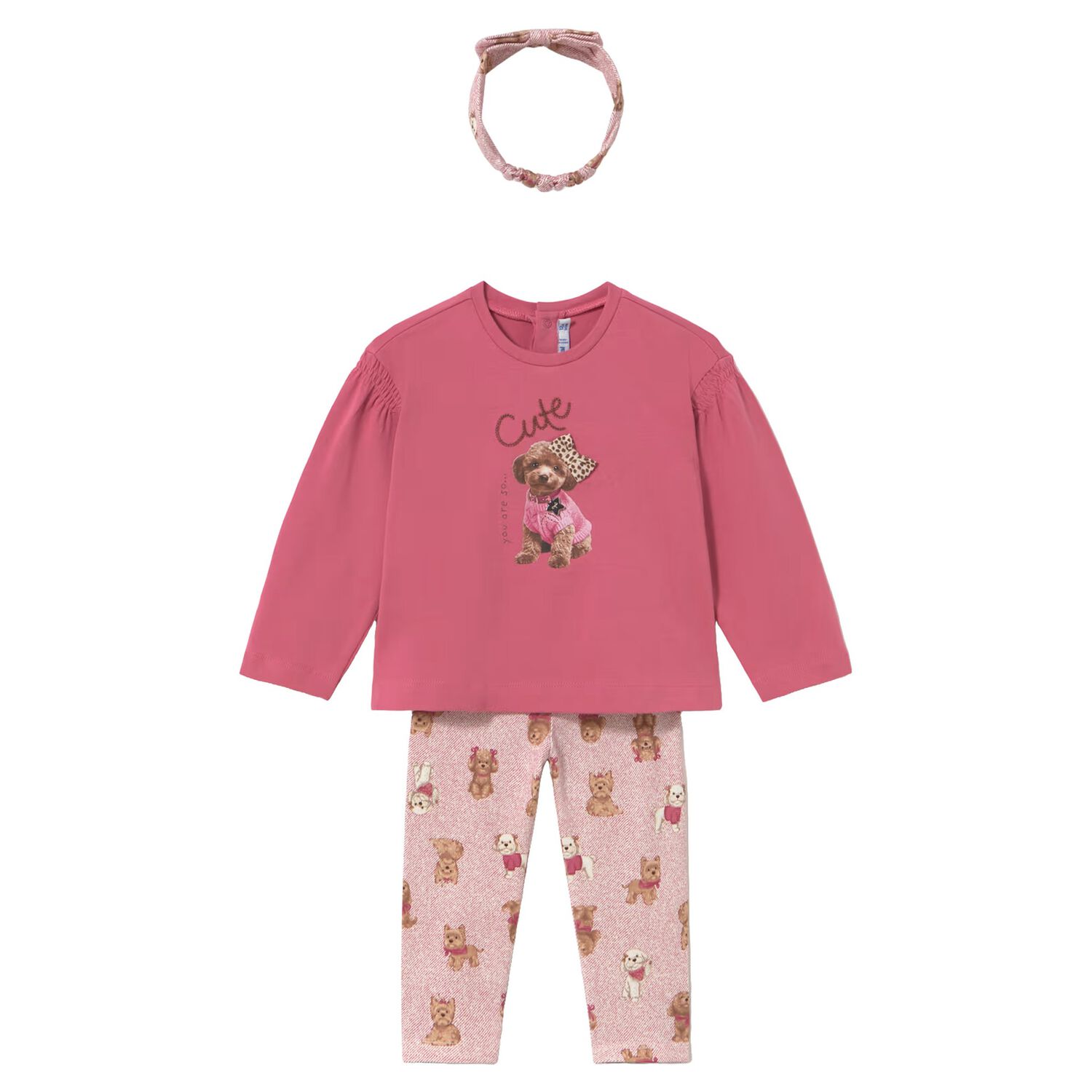 Younger Girls Pink Leggings Set, 2, hi-res