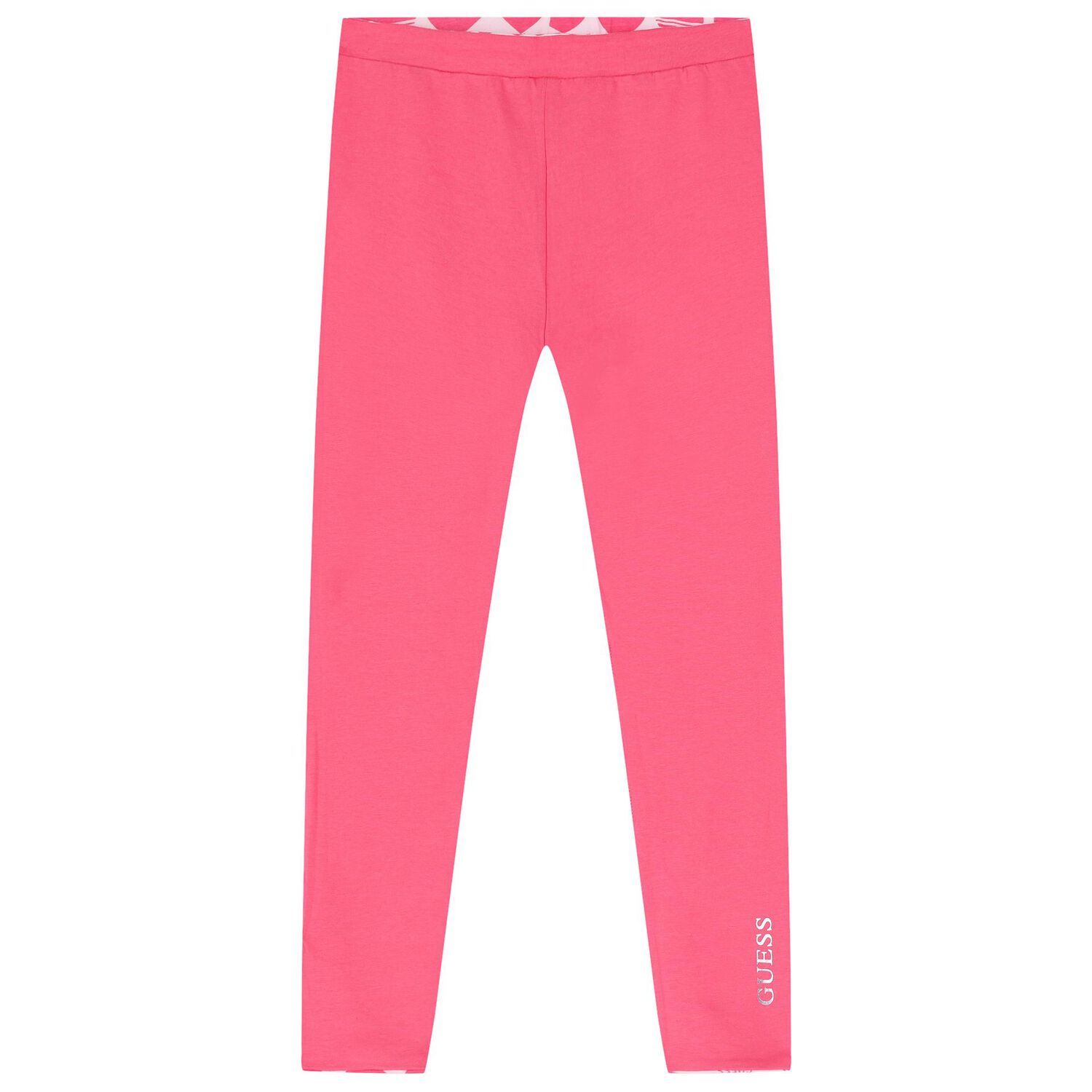 Girls Pink Logo Heart Reversible Leggings, 1, hi-res