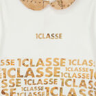 Ivory & Beige Logo Babygrow, 1, hi-res