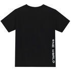 Boys Black Football T-Shirt, 1, hi-res