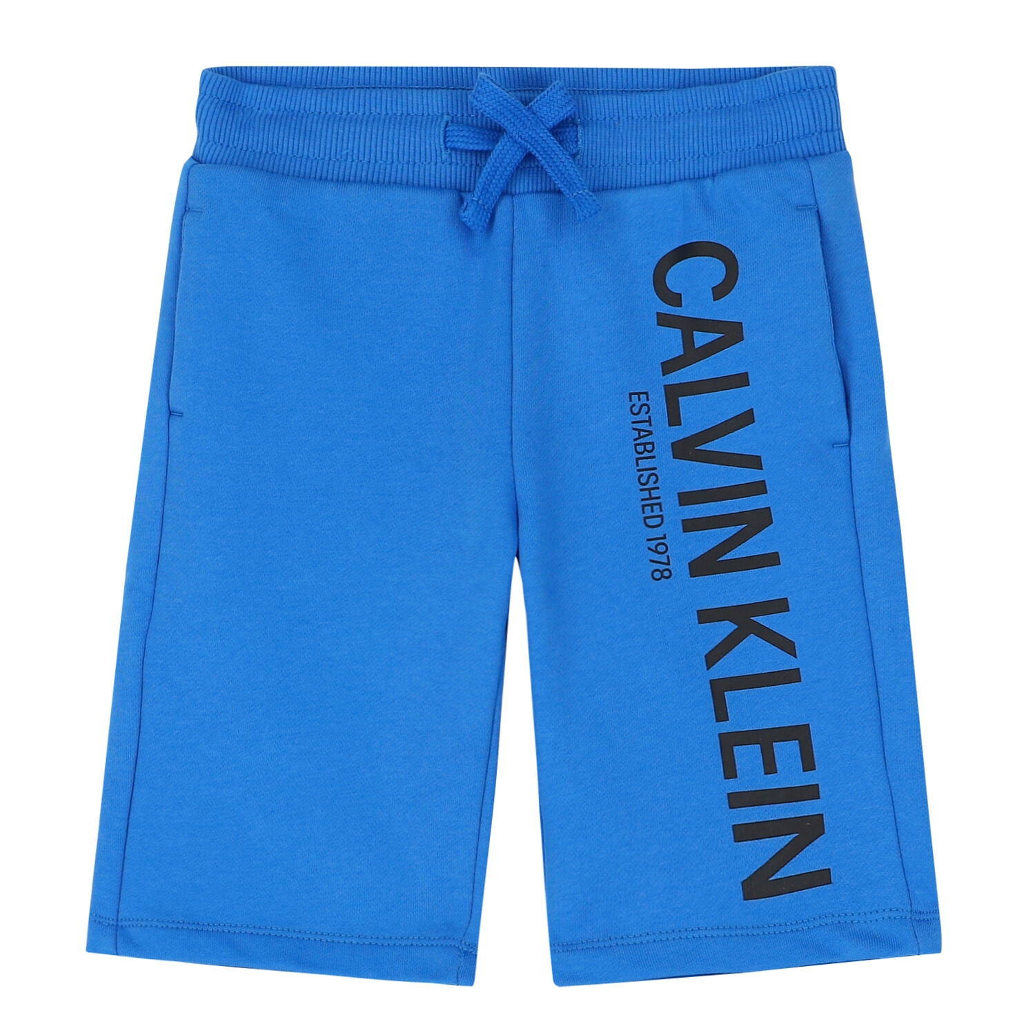 Boys Blue Logo Shorts, 1, hi-res